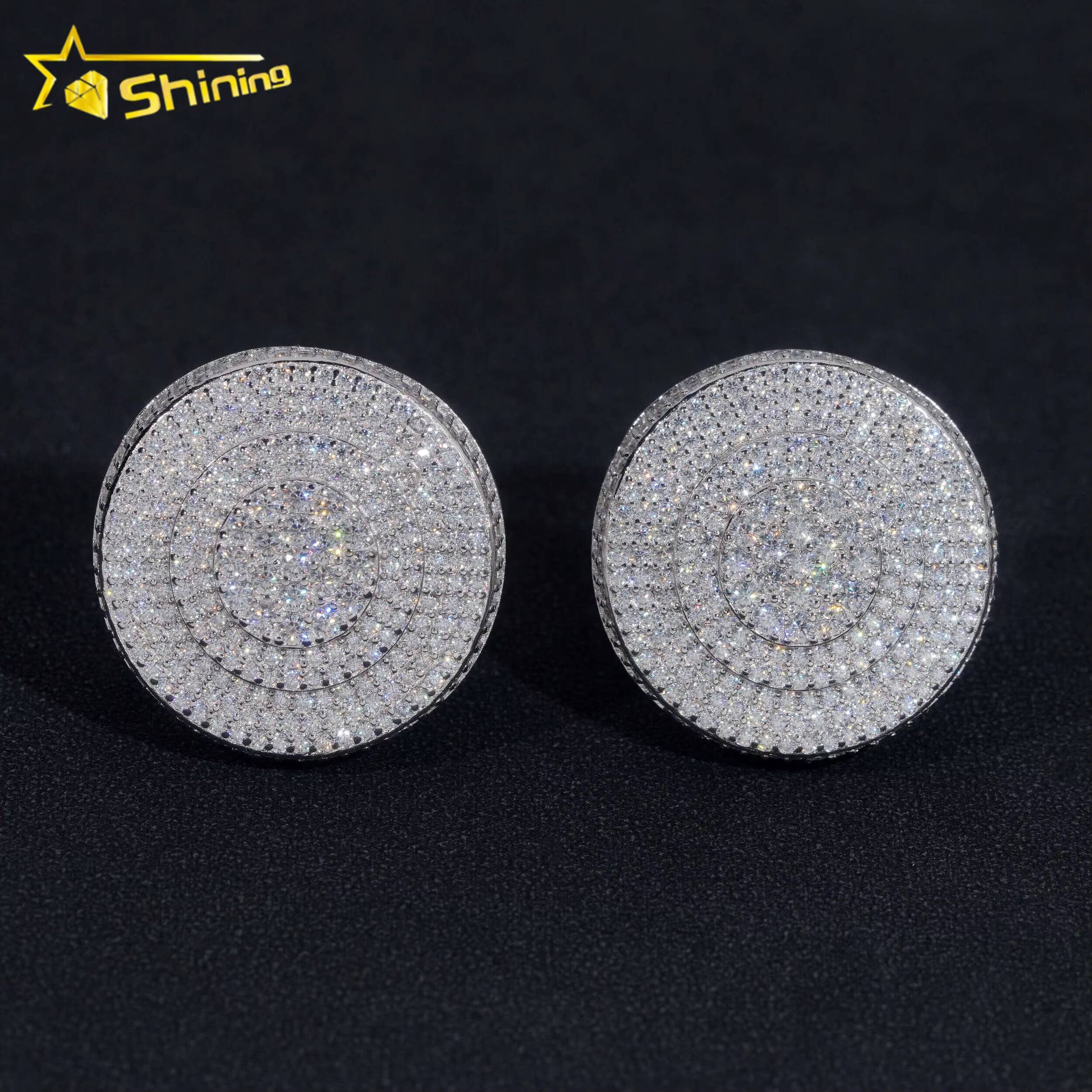 Wholesale Gold Plated Men Style Classic 925 Silver Ring Hip Hop Jewelry Style VVS Diamond Moissanite Mens Ring