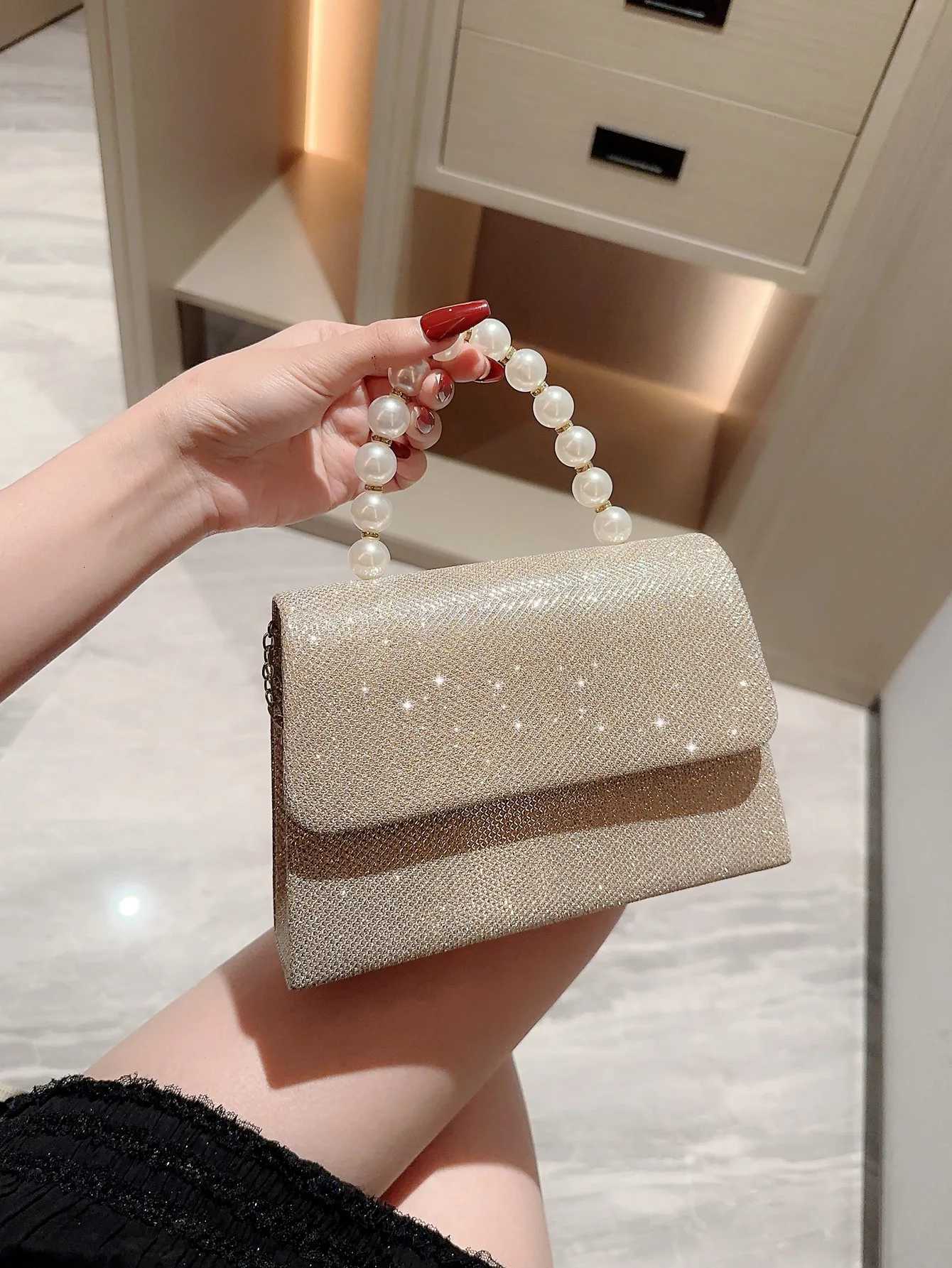 Designer Pearl Evening Clutch Bag for Women Trending Fashion Chain Shoulder Wedding Party Dress bag gift bag H251027