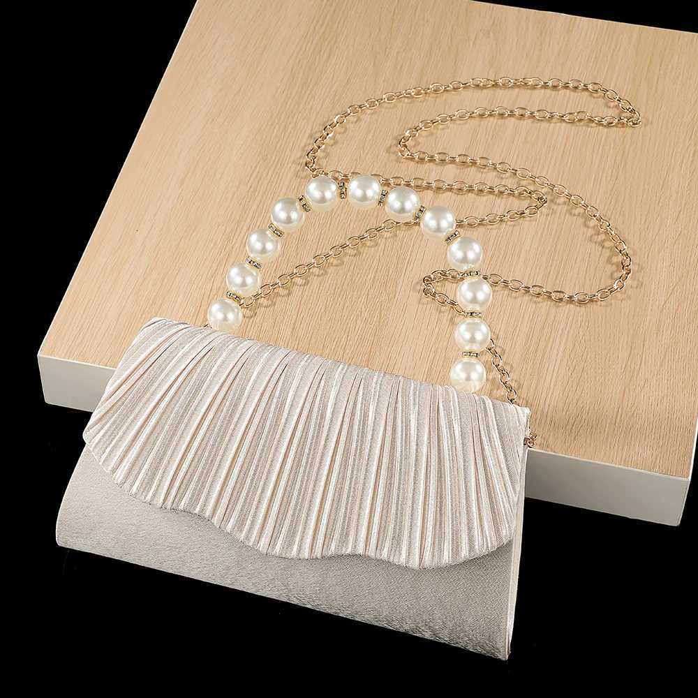 FAshion Chic Pearl Handle Bag for Women Removable Shoulder Chain Crossbody Handbag Lady Evening Bag H251027