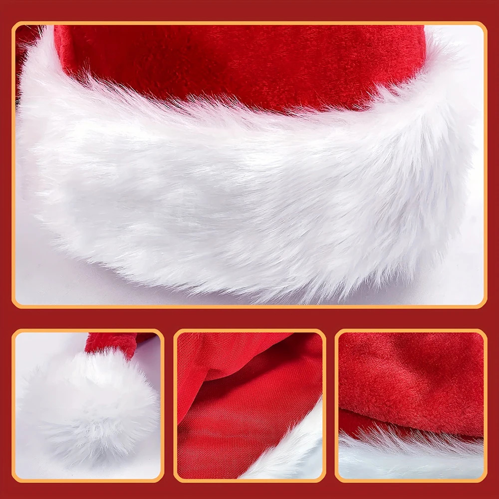 75cm Long Christmas Hat Plush Santa Claus Hat for Adults and s Xams Year Gift Festive Party Supplies Christmas Decoration 251024