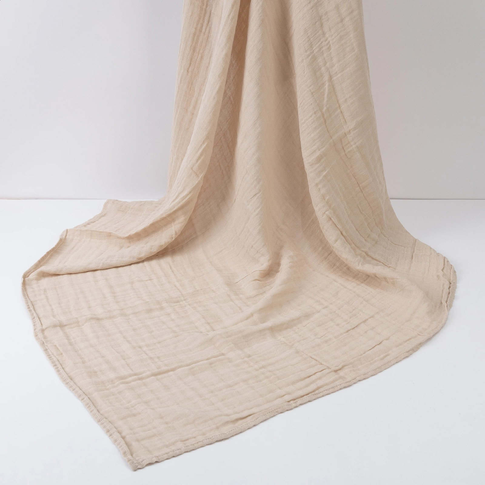 100cm100cm 2 Layers Baby Receive Blankets born Muslin Cotton Swaddle Bedding Infant Bath Towel Sleeping Mat Birthday Gift 251027