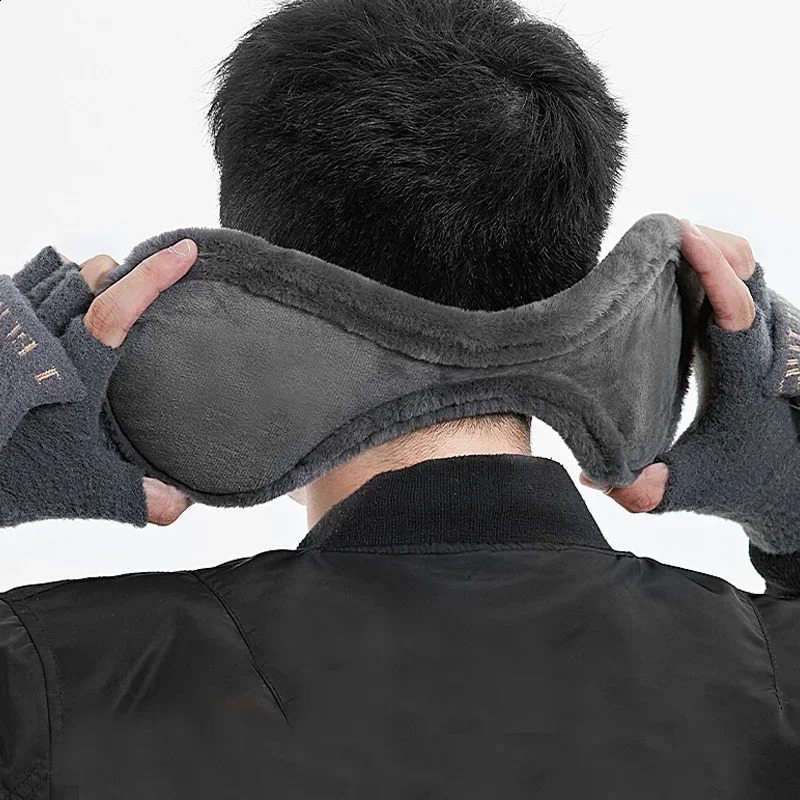Thicken Adult Men Women Winter Velvet Keep Warm Fur Fleece Earmuffs Fashion Plush Cloth Wrap Cover Ear Muffs Band Warmer Earflap 251027