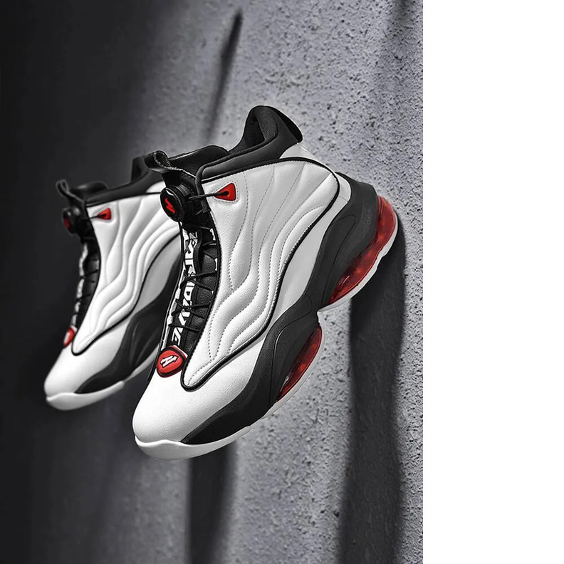 Men's Autumn Winter High-top Thick-soled Non-slip Soft-soled Air Cushion Shoes New Niche Sports Casual Versatile Trendy Shoes