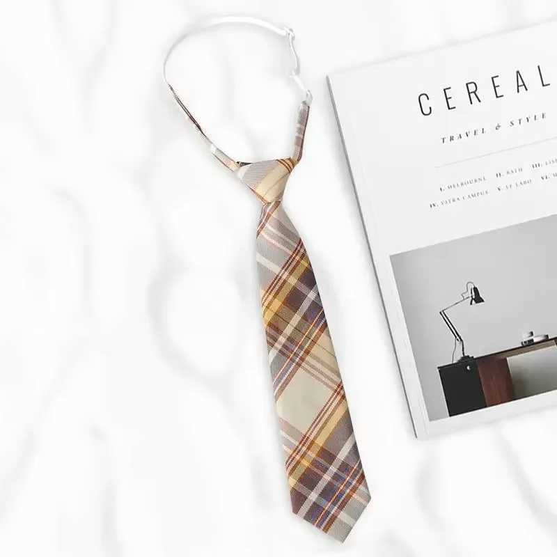 JK Uniform Plaid Adjustable Shirt Necktie Women Men College Style Sweet Detachable Collars Neck Ties Dressing Accessories GiftsW251028