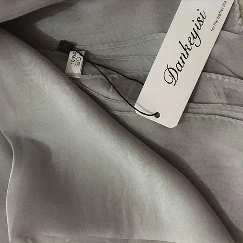 DANKEYISI Women 100 Natural Silk Scarf Shawl Female Pure Silk Scarves Wraps Solid Color Plus Size Shawls Long Beach Coverups 251027