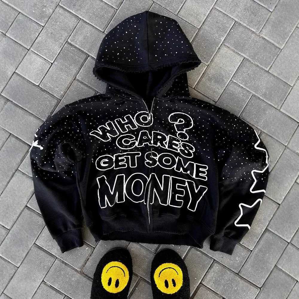 Loose Sexy Hoodie Sweatshirt Digital Print Cardigan Top Street Style Dark Theme 3D Printing Hip Hop Loose Fit Mens Shirt Y251028