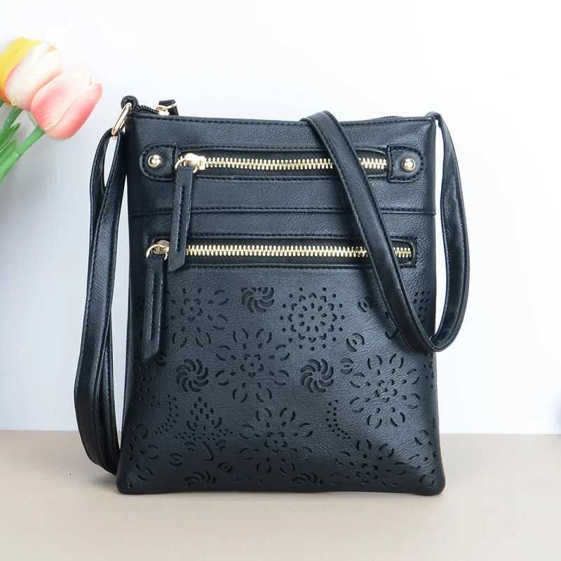 Hollow Out Flower Crossbody Bags For Women Vintage Casual PU Shoulder Bag Handbags For Daily Used GiftW251028