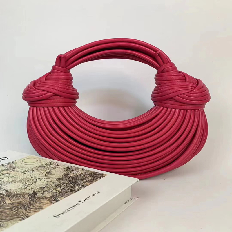 Luxury designer bag Handcrafted Designer Wristlet Bag: Luxurious Handwoven Knots Adjustable Noodle-Strap for Elegance Timeless Sophistication