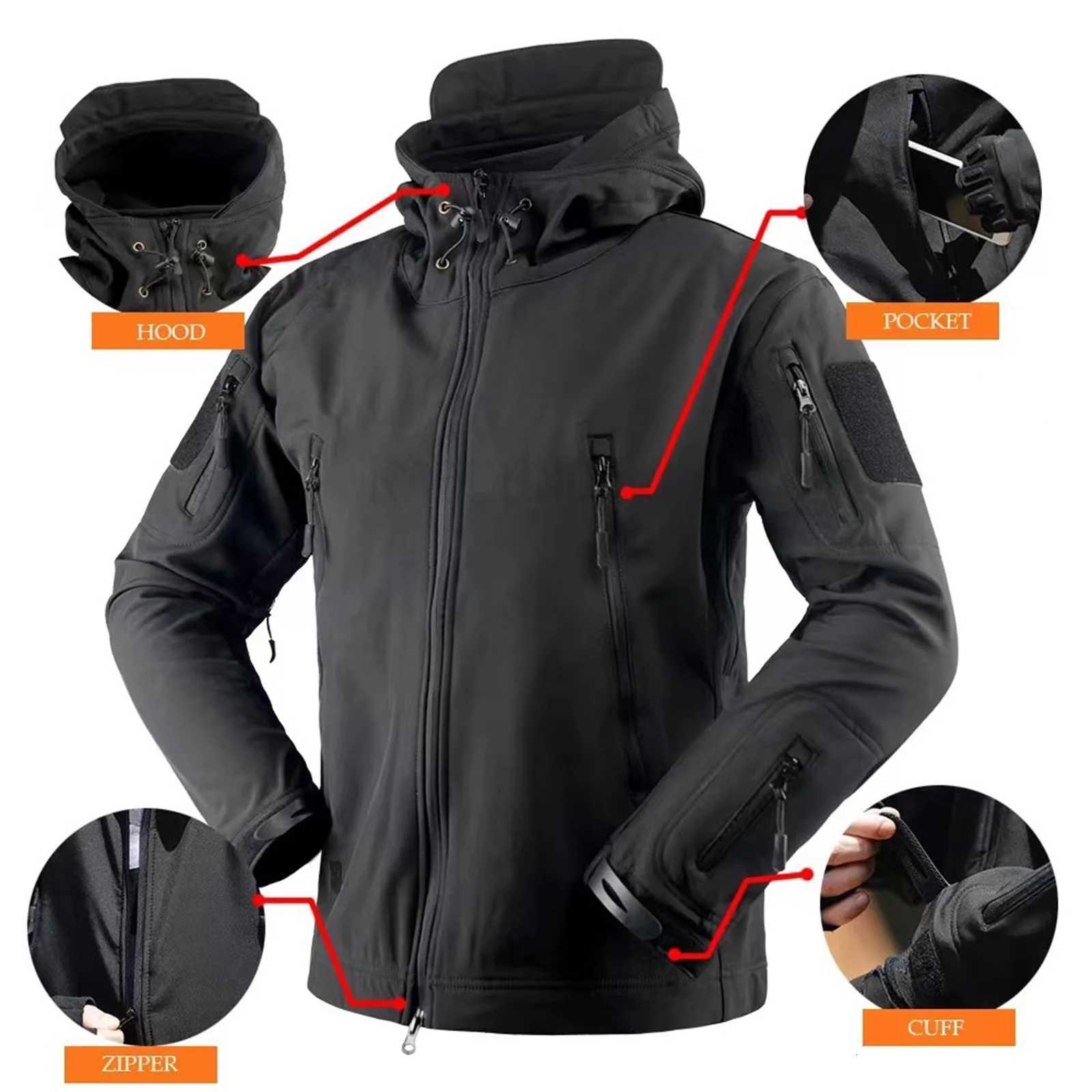 MenS Winter Softshell Hardshell Jackets MenS Fashion Trend Jackets Breathable Windproof Jackets Outdoor Sports Jackets Camping X2510281