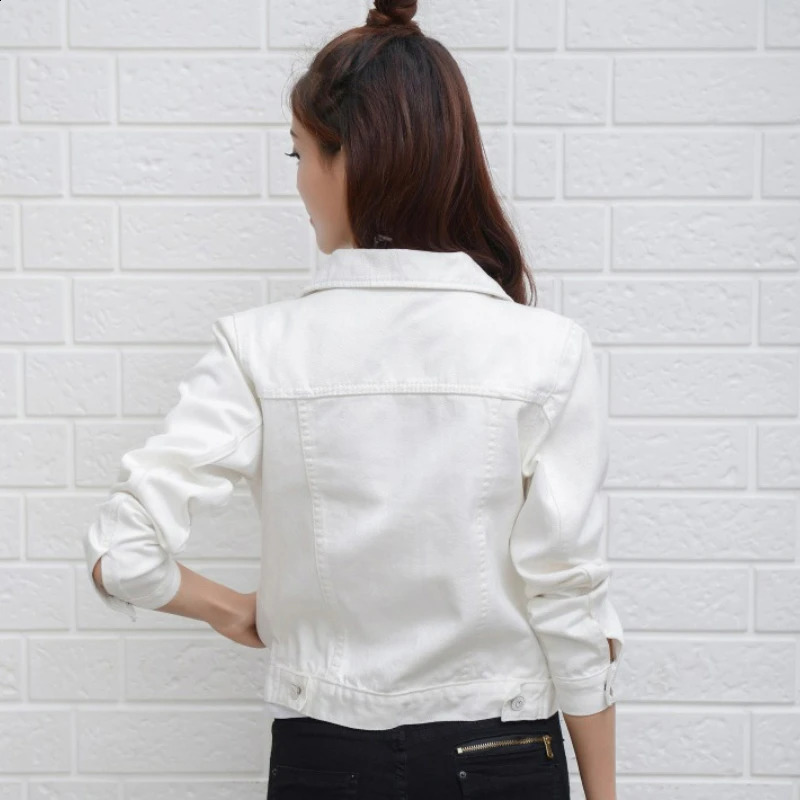 High Quality Jeans Jacket Coats Short Denim Chaqueta Mujer Casaco Jaqueta Candy Color Casual Autumn Women Feminina Female 251015