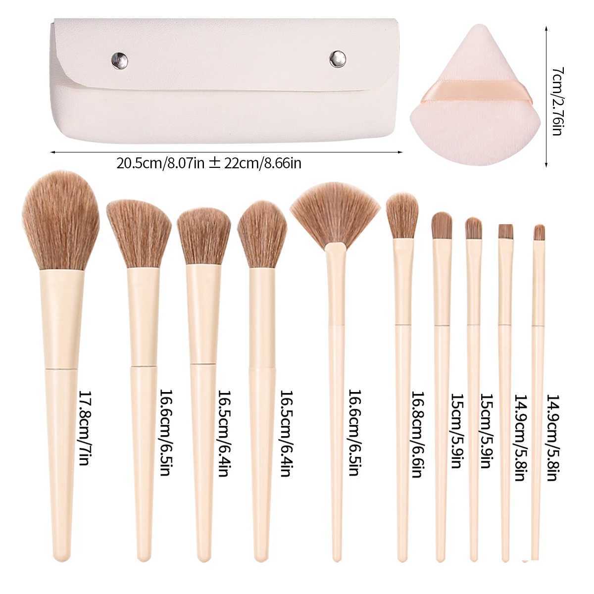 31013PCS Highquality Makeup Brush Set Multipurpose facial brush Triangular Powder Puff largecapacity storage bag J251117