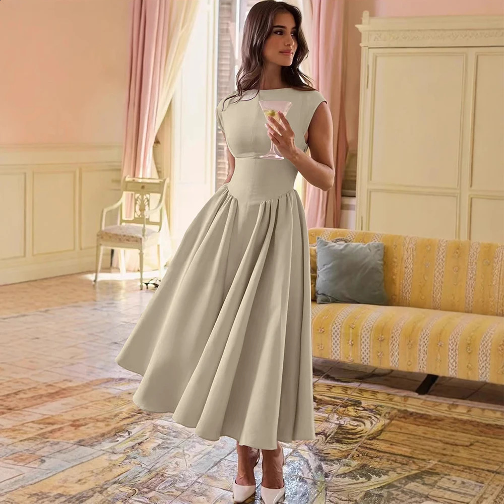 Suninheart French Style Sexy Backless Sleeveless Pleated Slim Fit Vest Style Dress for Summer 2025 251027