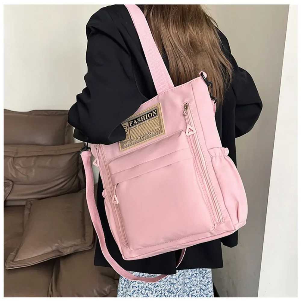 Newest Female Teens Students Shoulder Bag Korean Style Contrast Color Handbag Stylish Nylon Korean Crossbody Shopping Bags 2024W251028