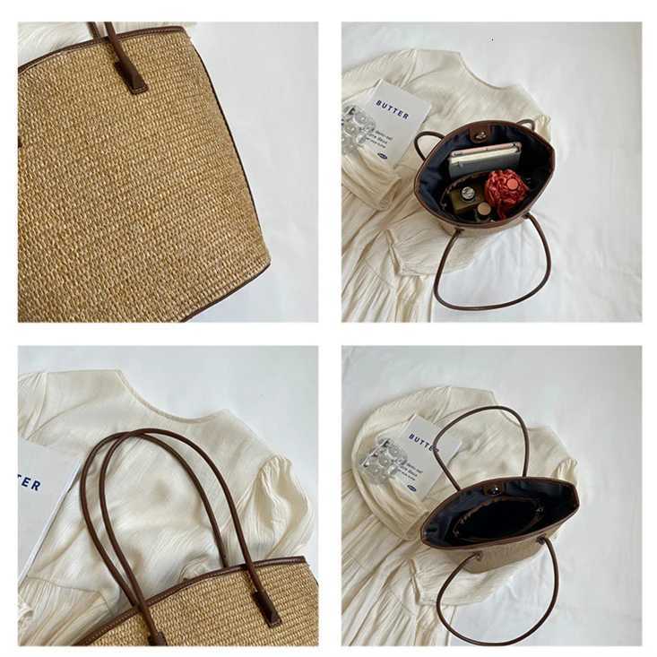 Summer Beach Bags For Wen Handmade Rattan Woven Shoder Bags Large Capacity Str Bag Bohen Casual Travel Handbag Totes1 D251028
