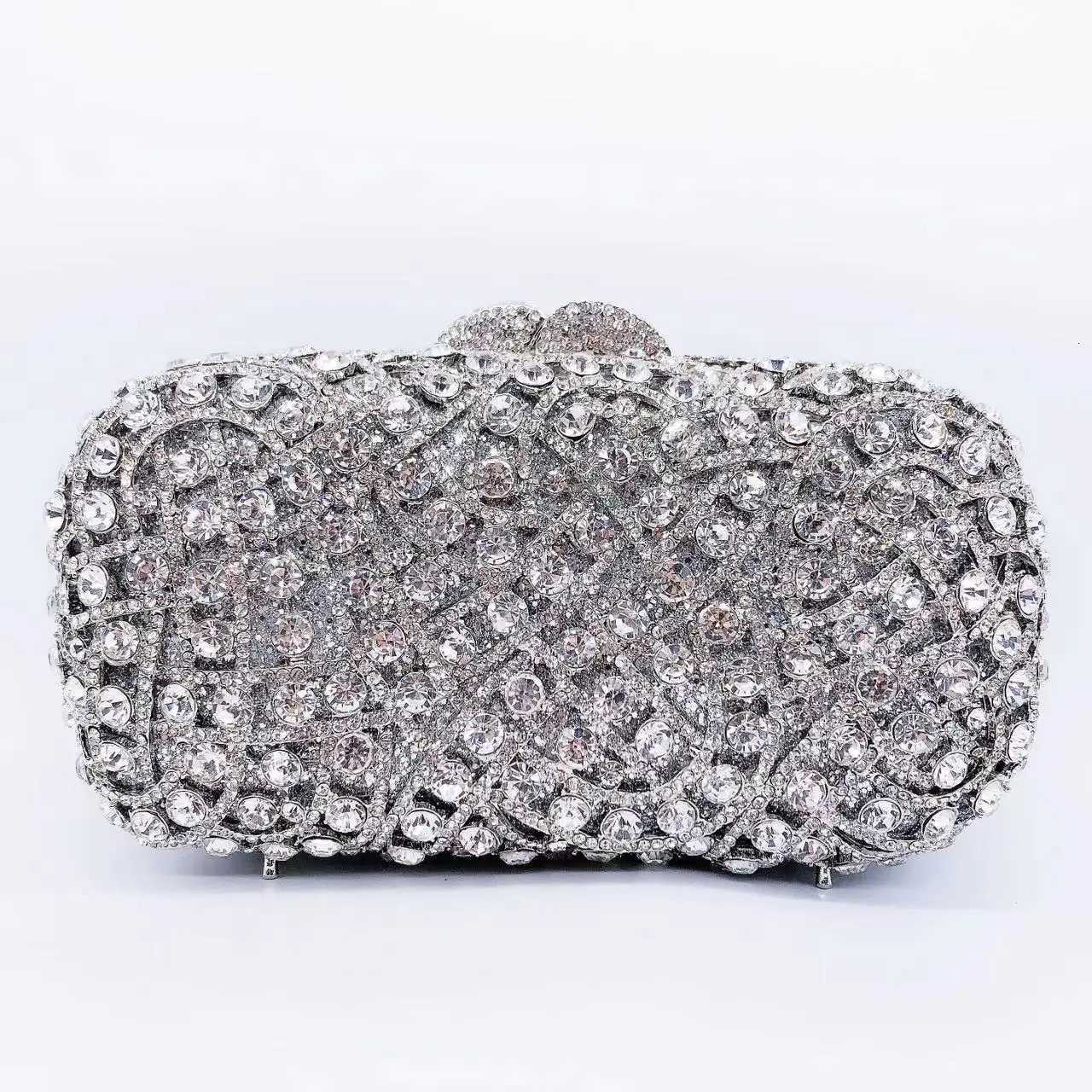 Diamond Dinner Hollow Rhinestone Banquet Clutch Bag Handtassen Dames Bolsos De Fiesta Para Mujer Boda Womens Rhinestone Handbag H251027