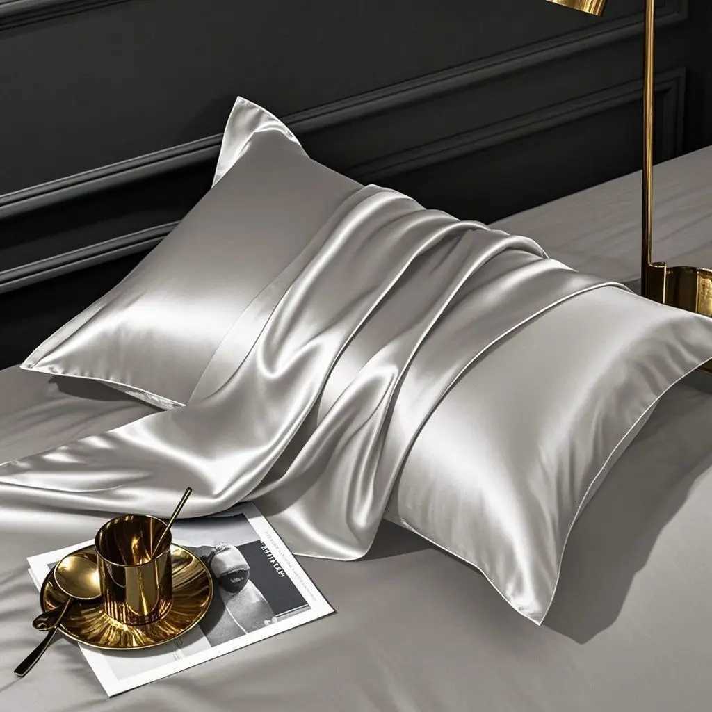 Pillow Case 2Pcs Lot Natural Mulberry Silk case Superior Quty Protect Hair Case Solid Color Bedding Case Cover C251028