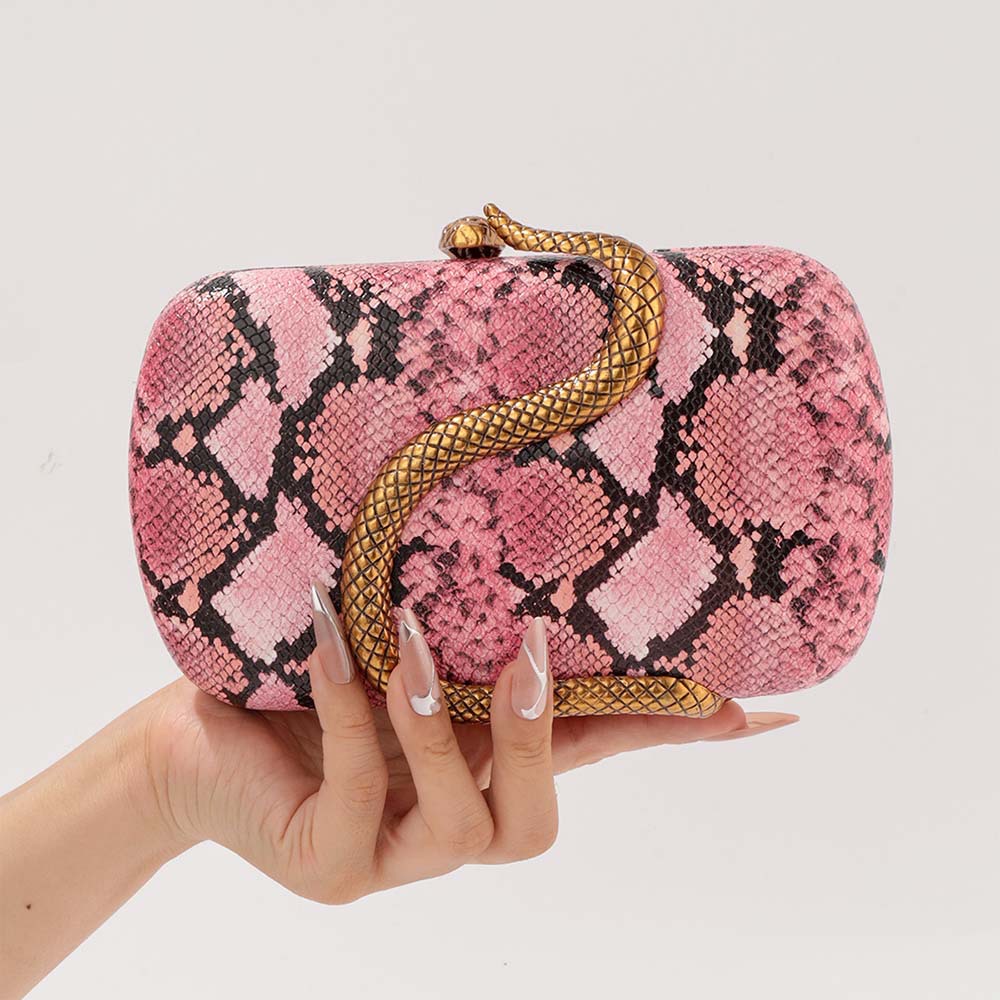 Hand Clutch Snake Shaped Design Fashion Crossbody Shoulder Bag for Western Evening Events women Gift - view 6