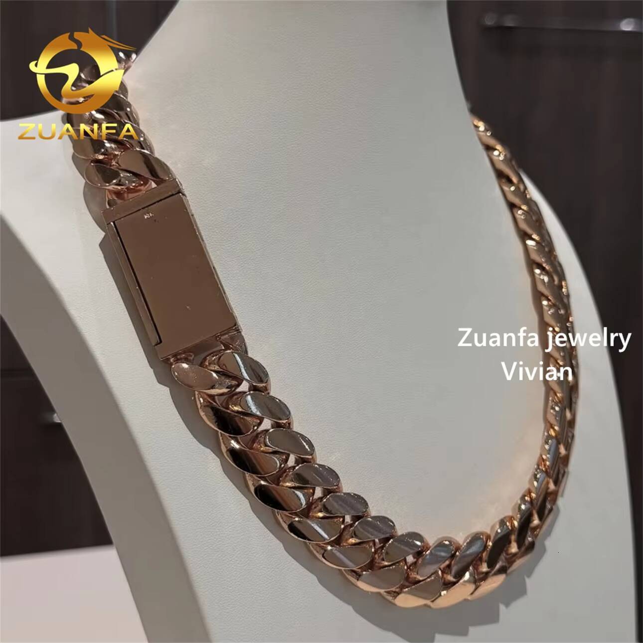 18MM VVS Moissanite Diamond Cuban Link Moissanite Necklace Sterling Silver 925 Hip Hop Miami Cuban Link Chain Necklace