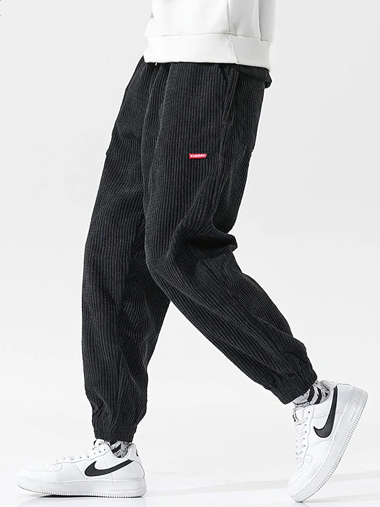 Baggy Corduroy Jogger Pants Men Tech Fleece Sweatpants Man Autumn Winter Casual Harem Male Sport Thermal Trousers 251027