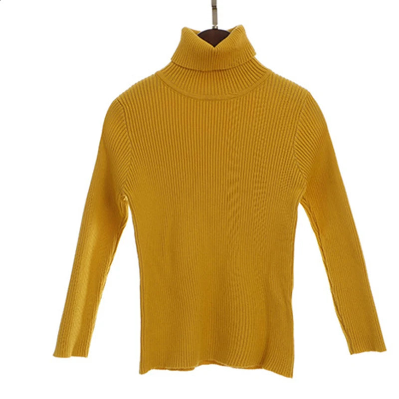Sweater Kids Sweaters Autumn Girls Turtleneck Sweaters 16Yrs Baby Boys Pullover Winter Knitted Bottoming Boys Sweaters 251027