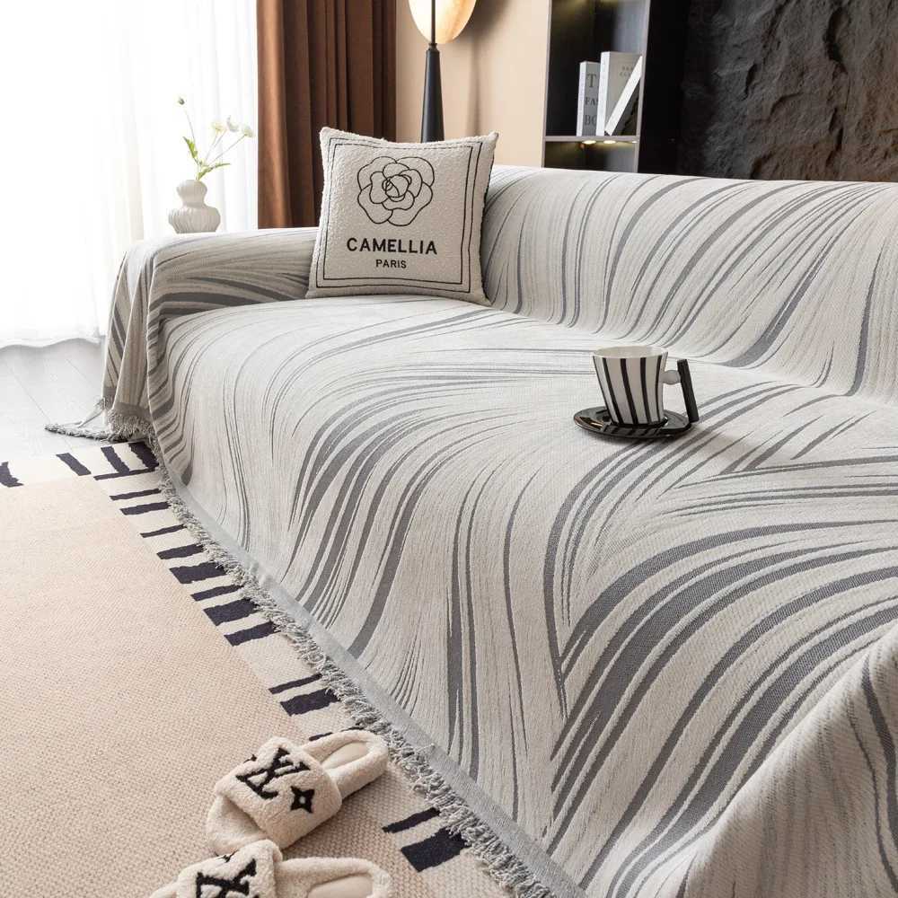 Chenille Fabric Sofa Blanket Nordic Style Universal Throw Blankets with Tassel for Living Room Four Seasons Couch Protector C251028