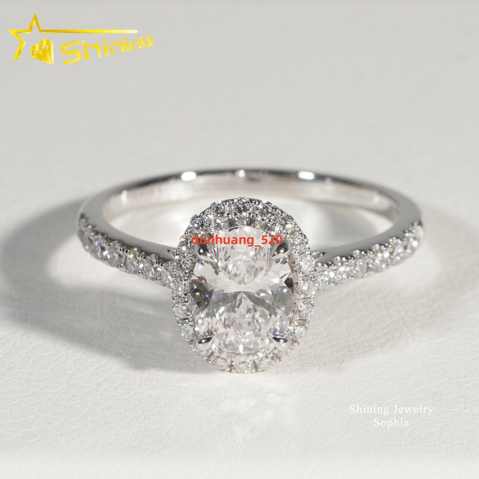 IGI Certificate Oval Cut Solitaire Design 14K Real Solid Gold 113carat Lab Grown Diamond Rings Women Engagement Ring