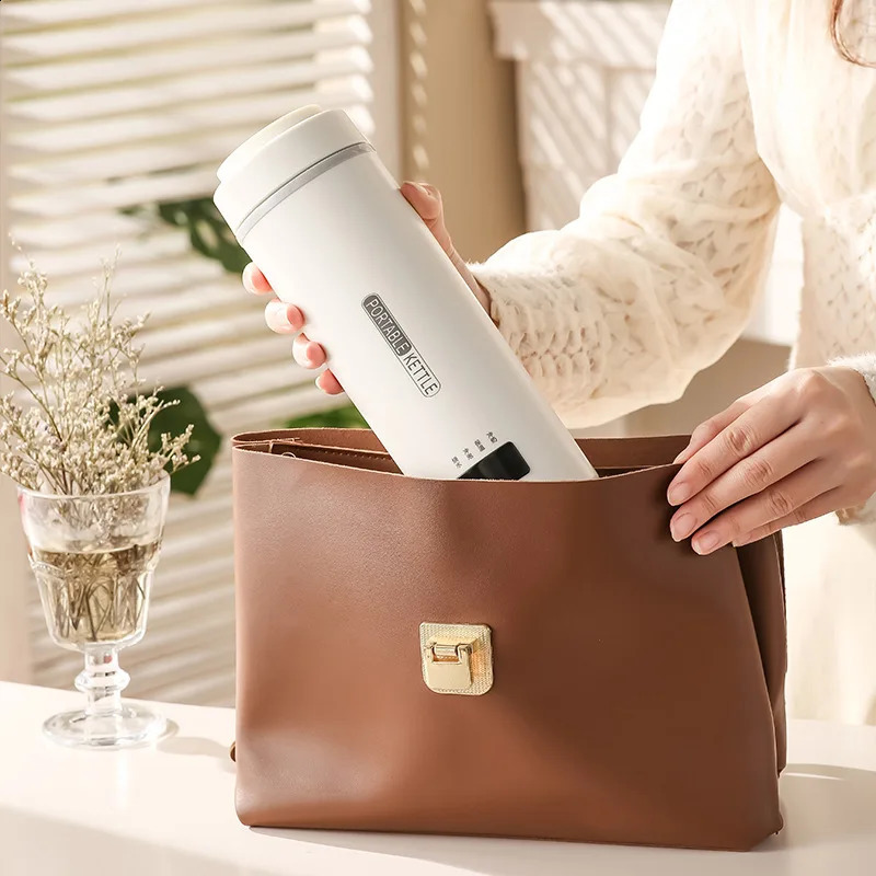 Compact Travel Kettle 550ml 300W Fast Boiling 4 Precise Temperature Settings 316 Stainless Steel Interior Portable Water Cup 251028 W260226