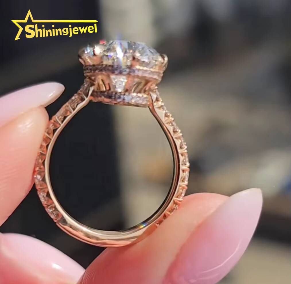 Solitaire Ring 10K 14K 18K Yellow Gold Oval Cut 5ct IGI Report Lab Diamond CVD Diamond Ring for Women Mothers Day