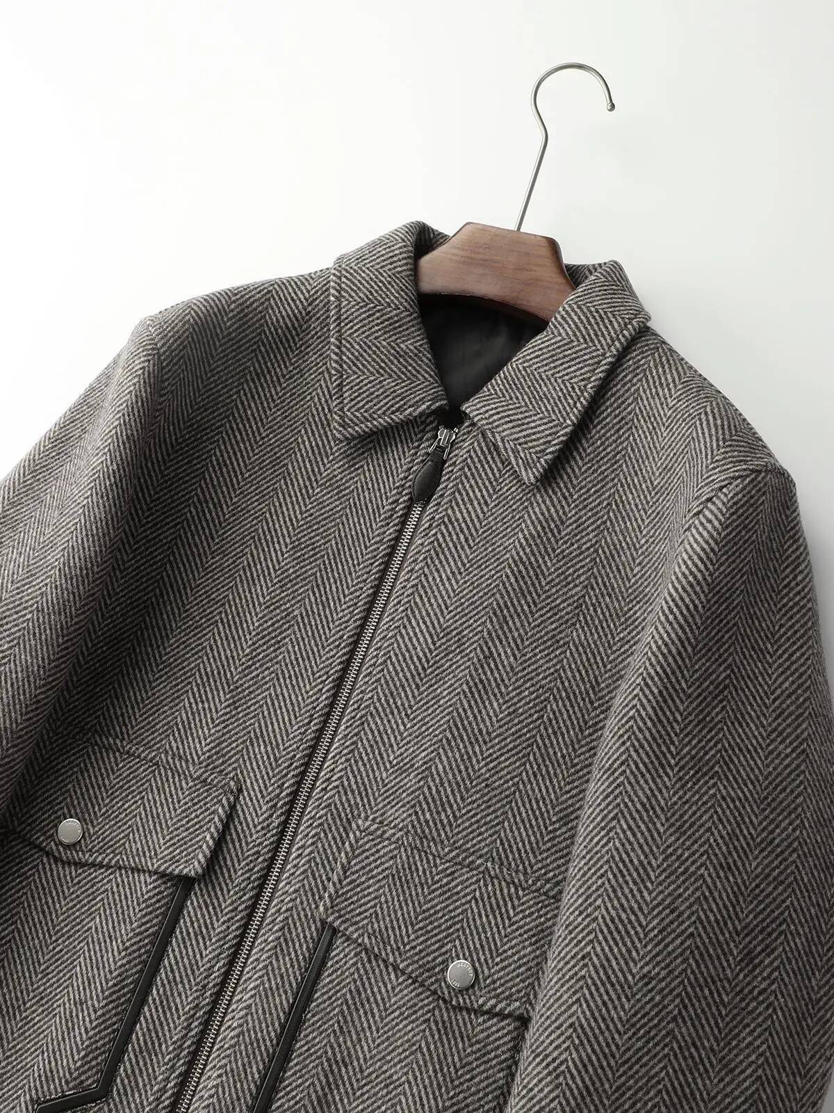 LP Italian 25Aw Simple Lapel Men's Casual Wool Jacket