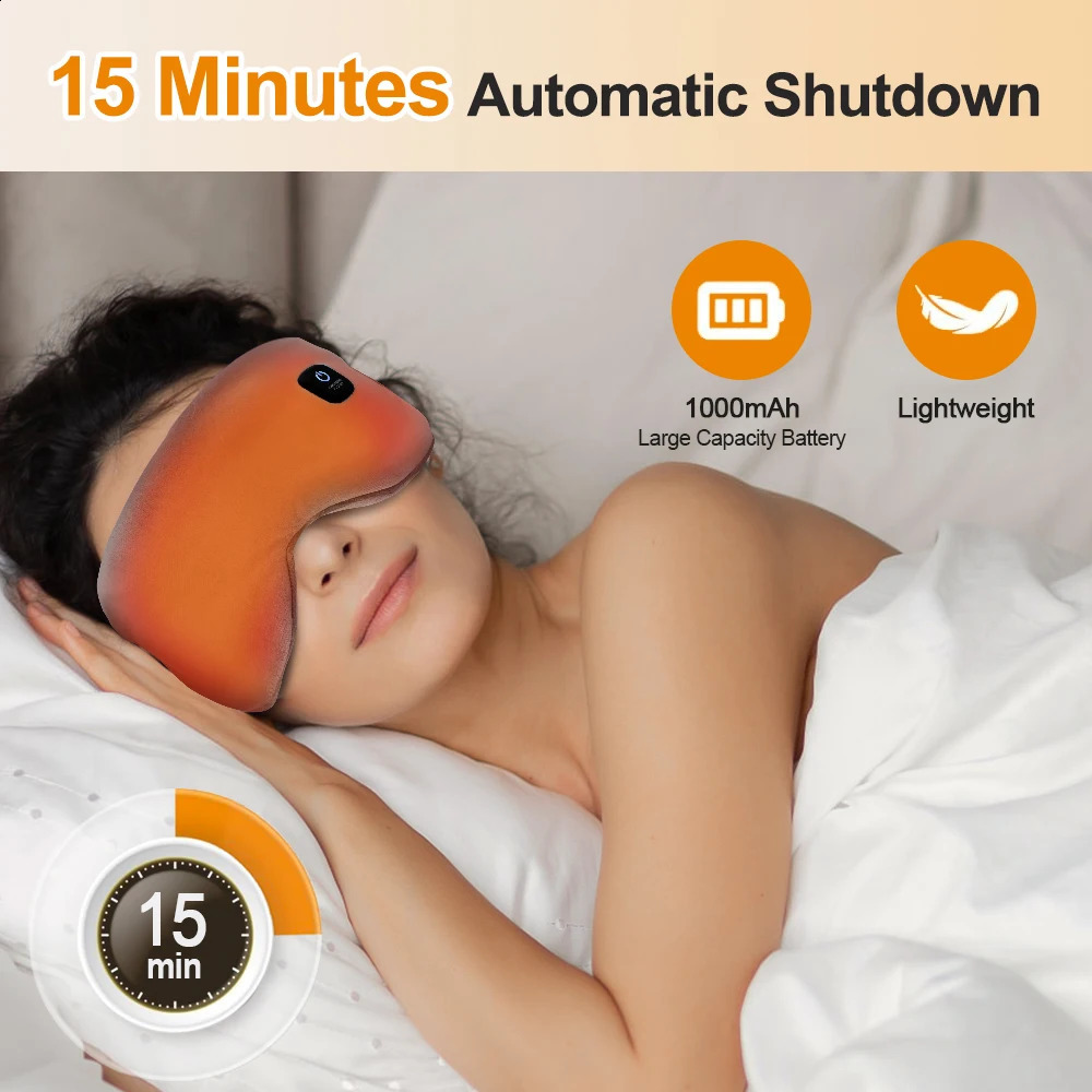 Rechargeable Heated Eye Mask For Dry Eyes Fatigue Relief Anti Dark Circles 3Speed Heating Eye Massager Sleep Eye Mask Blindfold 251027