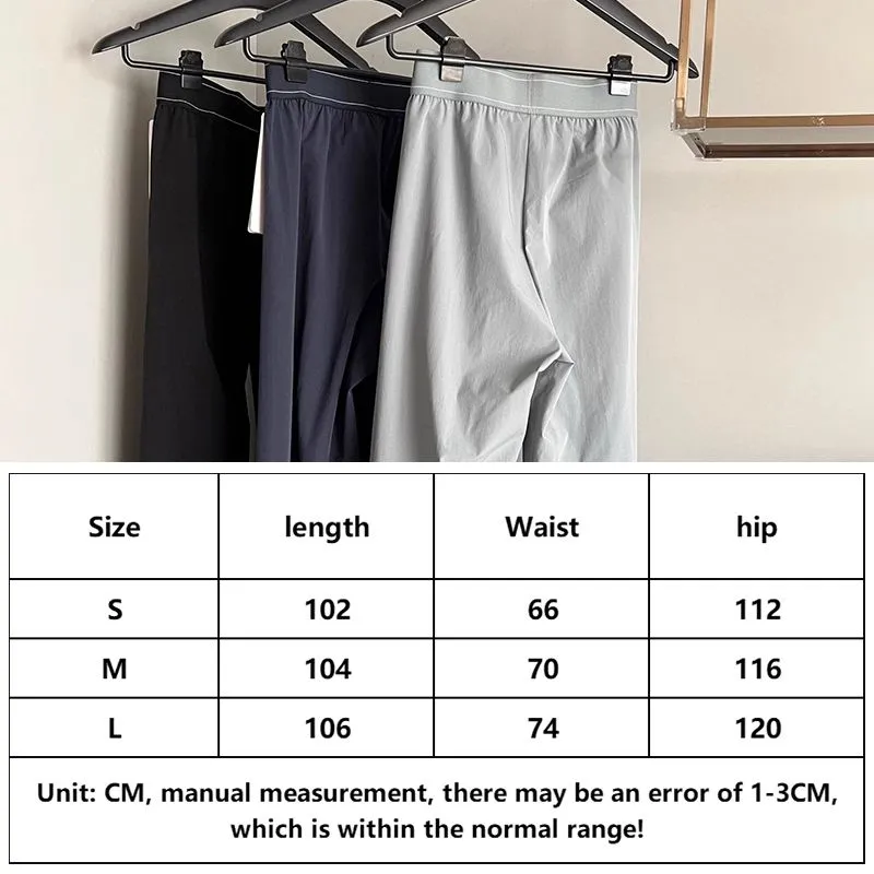 Designer Yoga Pants Women's Suit Up Active Trousers Long High-Waist Full-length Dance Studio Trousers Brown Straight-Leg Fashion Jogger Wrinkle-r