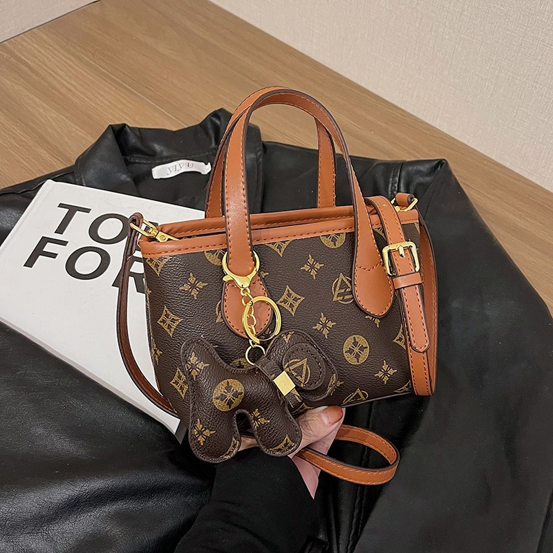 Luxury Bag 2025 Women's Small Monogram Tote Bag, Elegant Market Basket Purse, Versatile Shoulder and Crossbody Bag Free Shipping