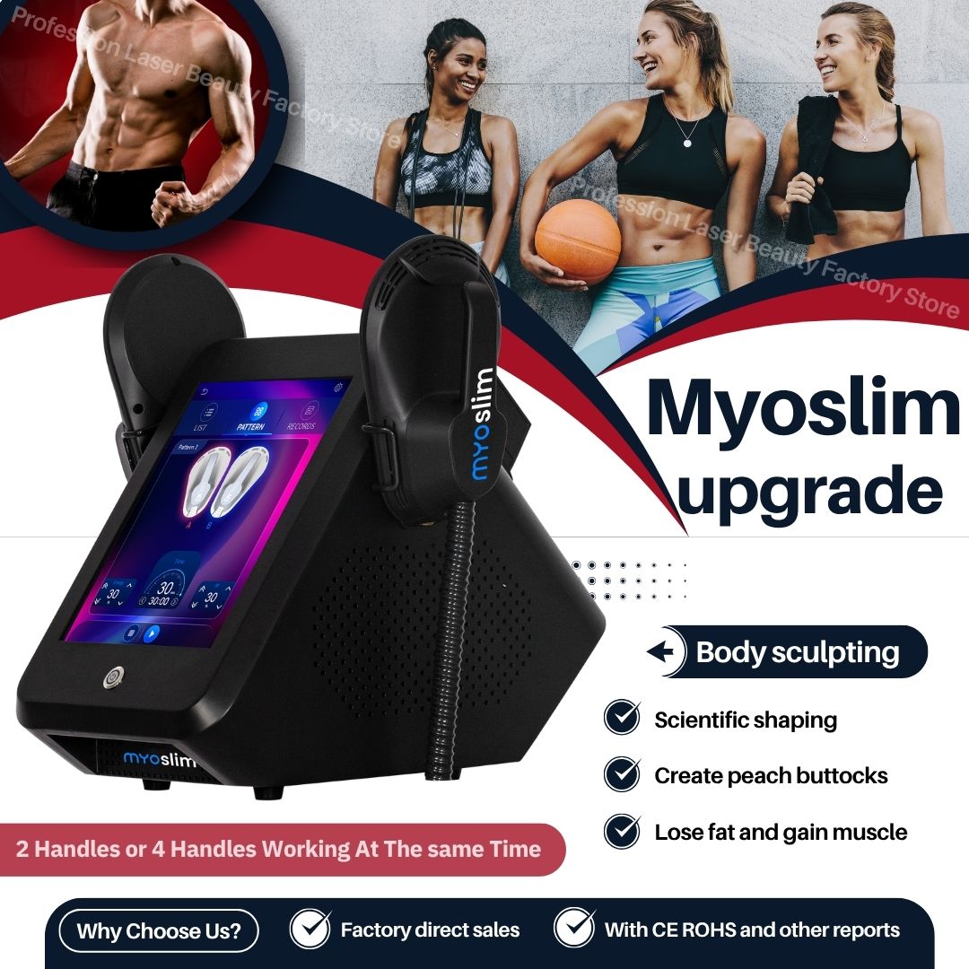 MYOSLIM EMS Body Slimming Machine 200HZ HI-emt 15Tesla Fat Reduction Tighten Skin And Muscle Building Equipment