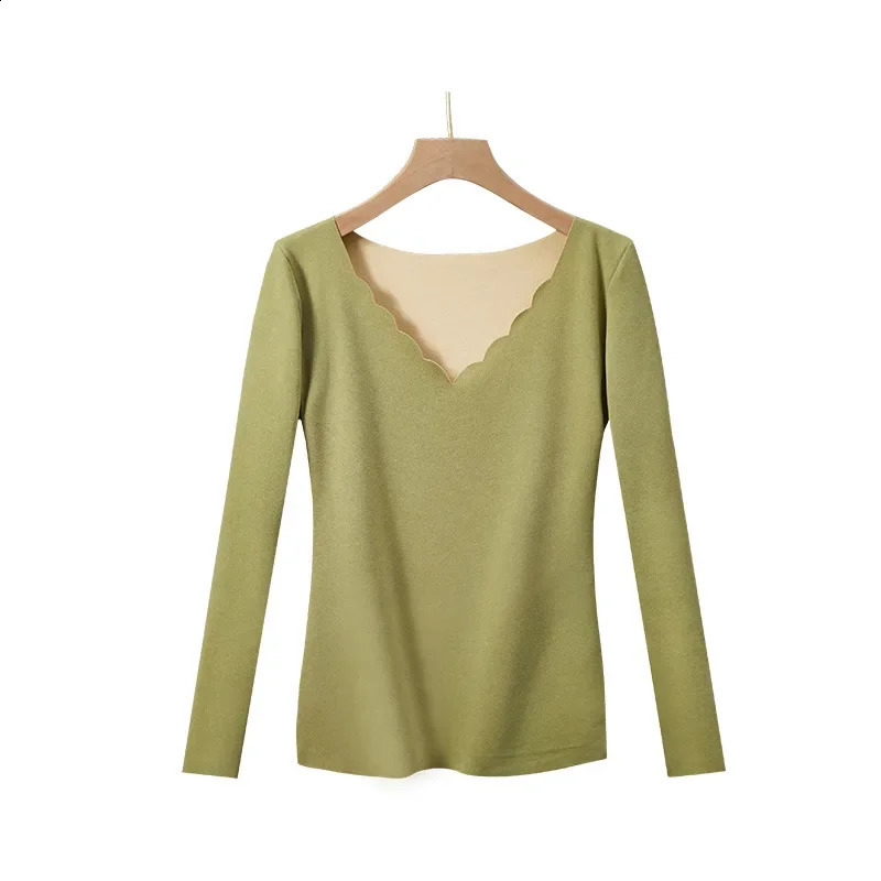 Winter Womens Thermal Underwear Plus Velvet Warm Thermo Lingerie Crop Top Long Thermal Shirt Women 251027