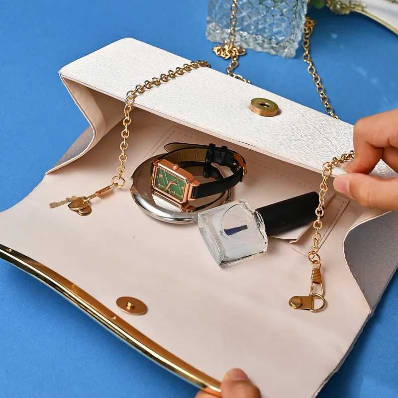 Womens Crossbody Clutch Bag with Chain for Party Dinner Wedding Evening Handbag Wrinkle Purse Gift H251027
