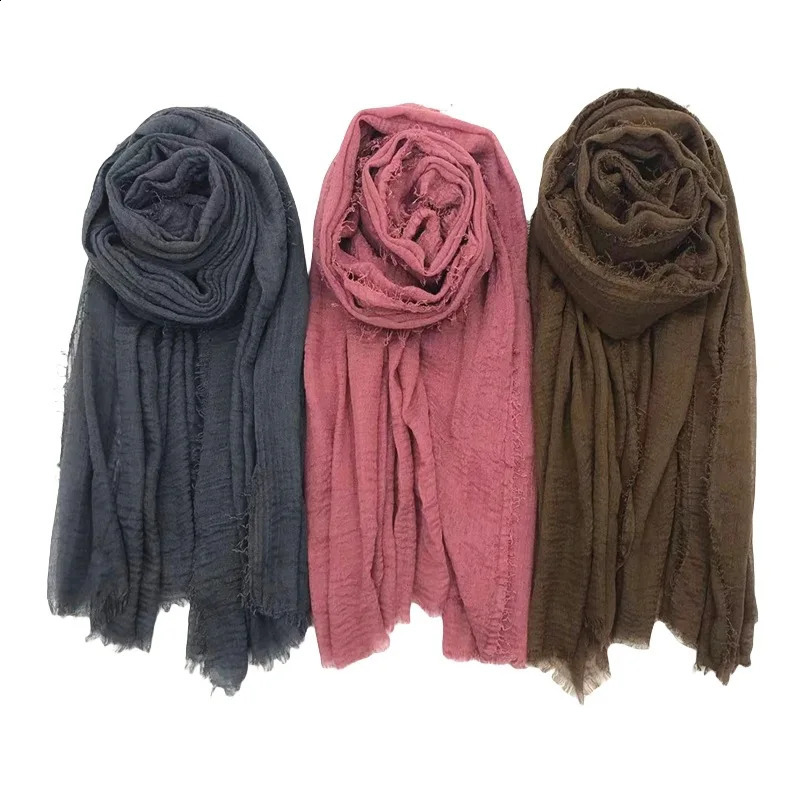 Women Cotton Scarf Summer Girls Solid Color Sunscreen Thin Scarves Soft Shawl Foulard Viscose Spring Lady Wrap Shawls 251027
