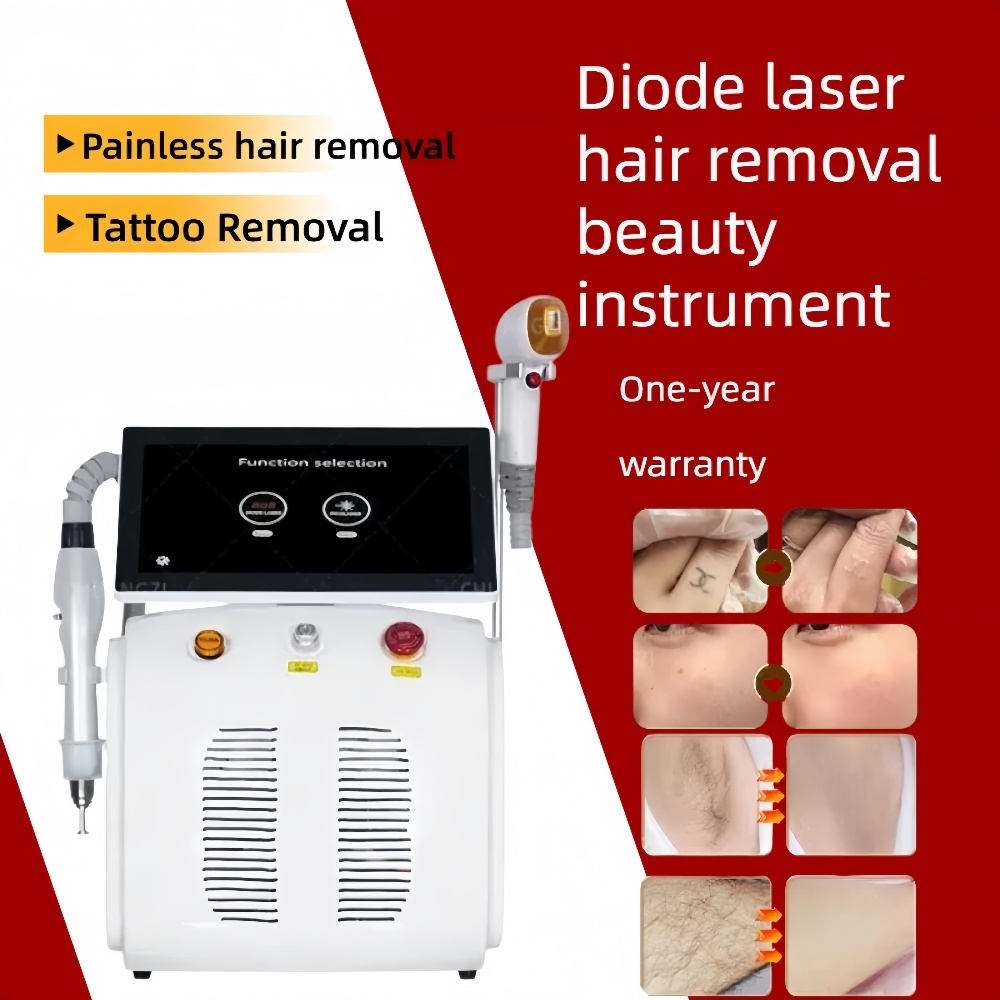 2 in 1 portable laser beauty machine 808 laser hair removal and picosecond laser tattoo removal Q switch technology beauty salon