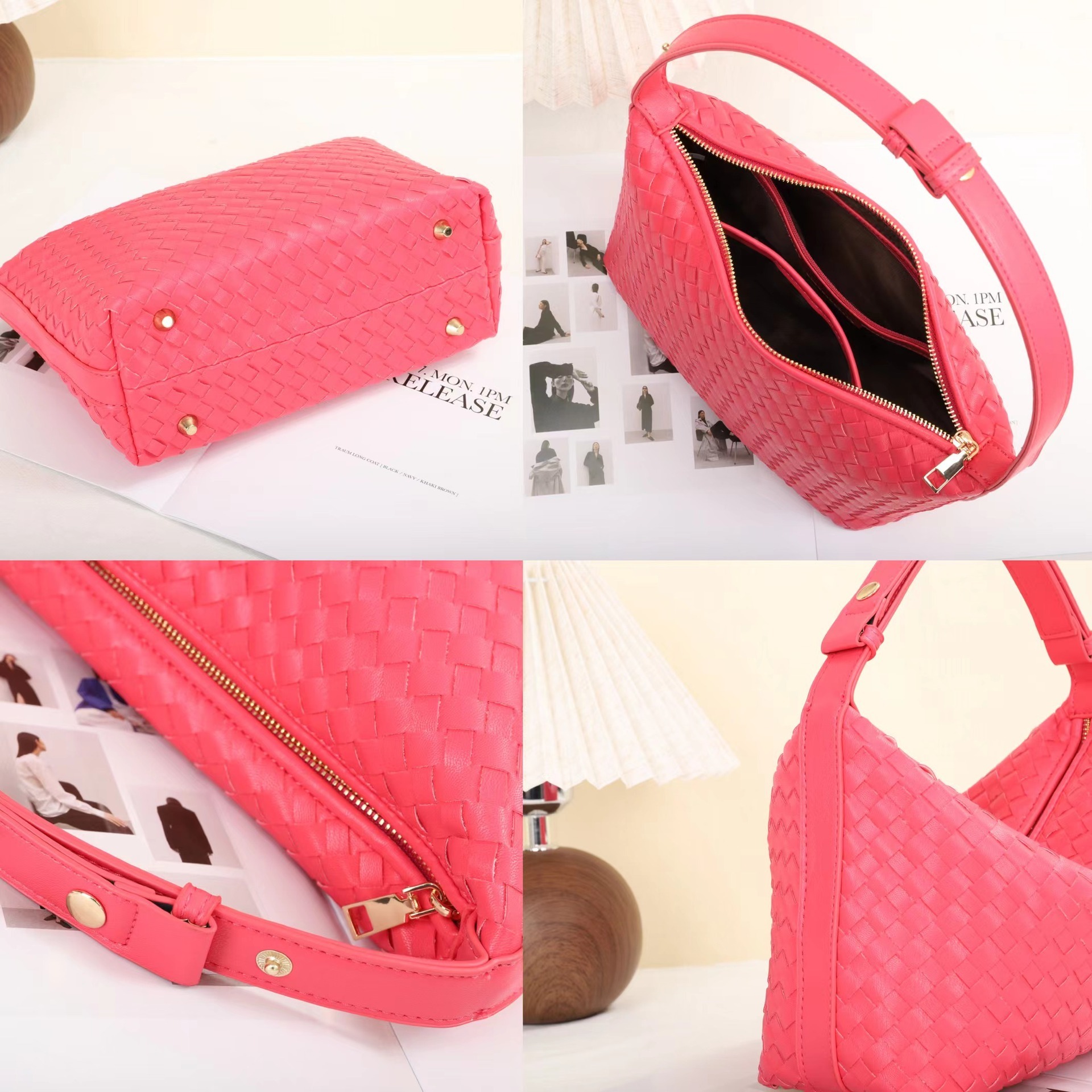 Luxury Brand Designer Bag Handwoven Trendy Lunch Box Handbag High-End Niche Single Shoulder Underarm Bag