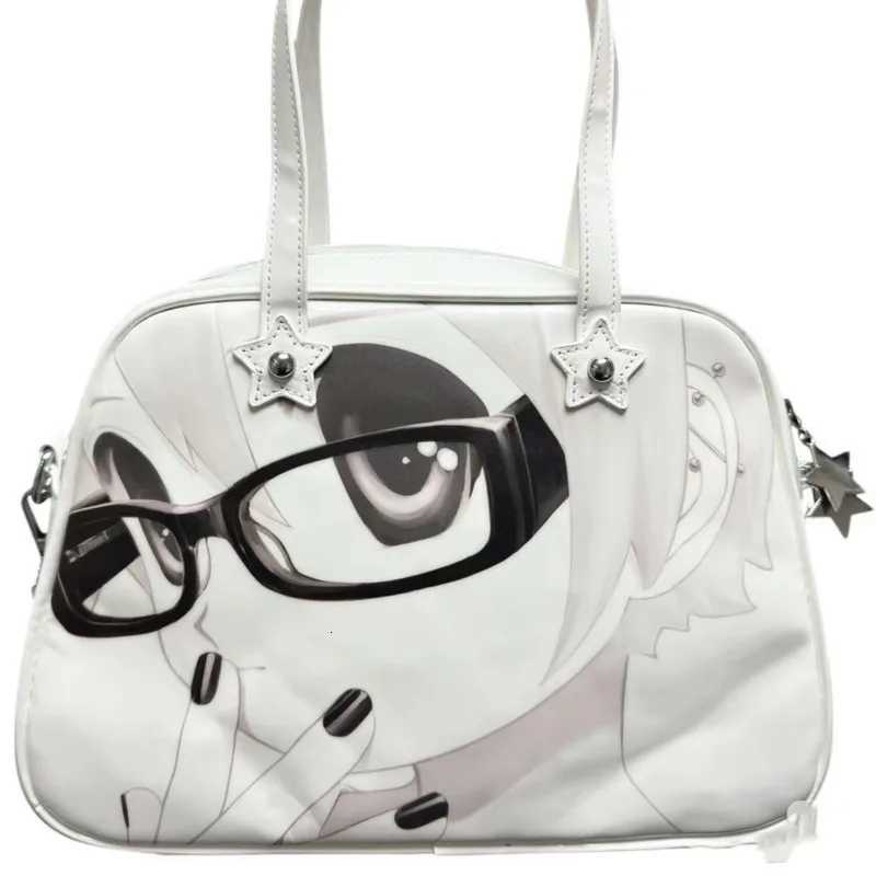 2025 New Japanese Anime Y2k Handbag Large Capacity Student Tote Bags PU Jk Uniform Harajuku Shoulder Bags Casual Bags For WomenW251028