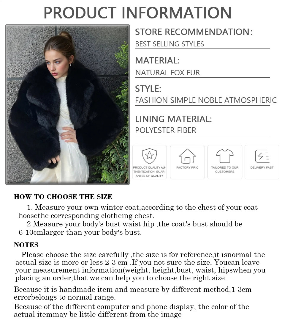 Black Fox Fur Coat With Suit Collar Natural Full Skin Fox Fur Jacket Genuine Leather Jackets Selling Real Fur Coat Women 251027