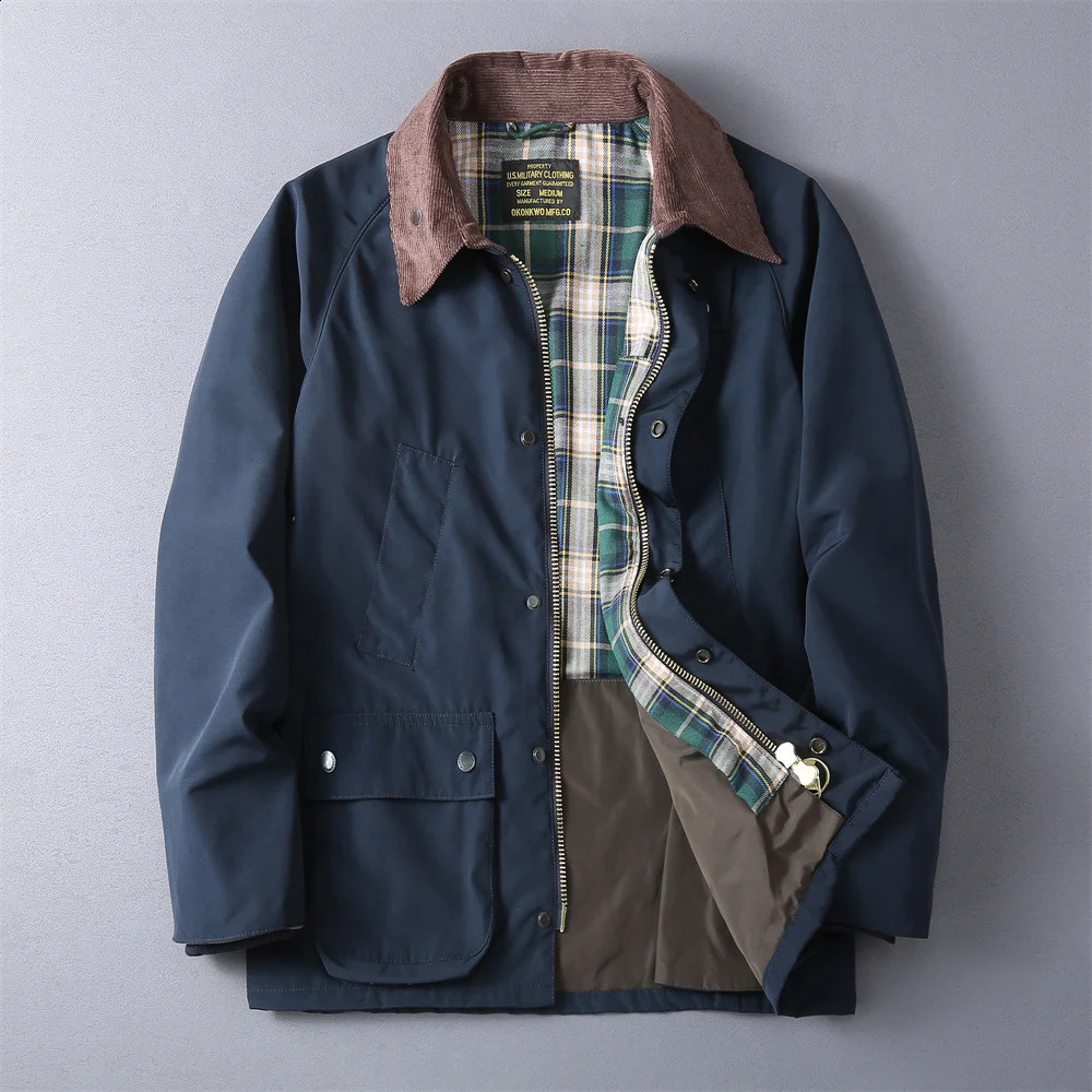 3607 Autumn Winter American Retro Cargo Jacket Mens Fashion Multipockets Casual Heavyweight Windproof and Waterproof Coat 251027