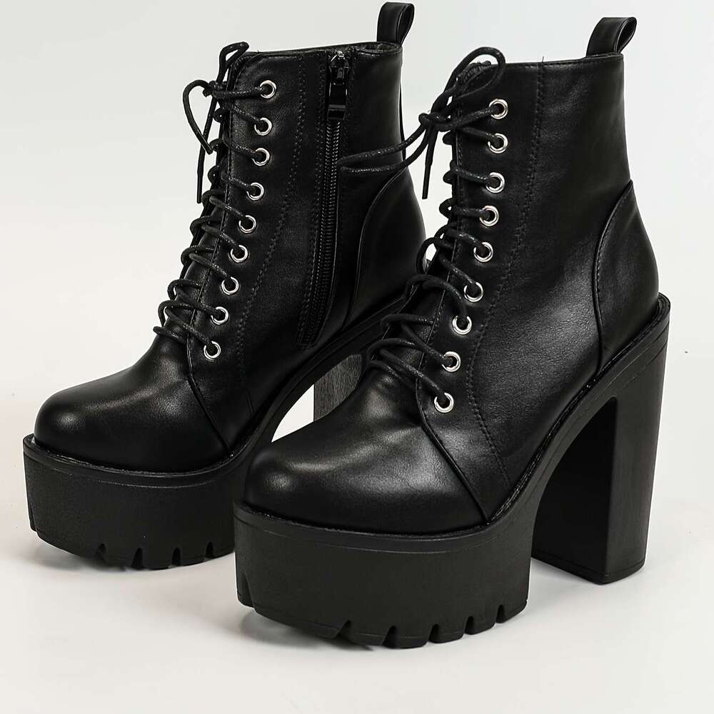 Women's Retro Roman Strap Shoes - Lightweight Synthetic Cover Block Pumps With Round Toe, All-Season Versatile For Casual & Ocns, High Heel Forma