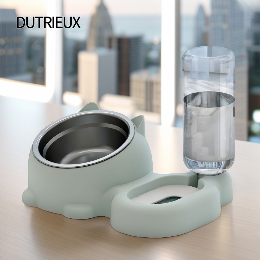 K3316 Pet dual-function bowl, automatic water refill and safe feeding