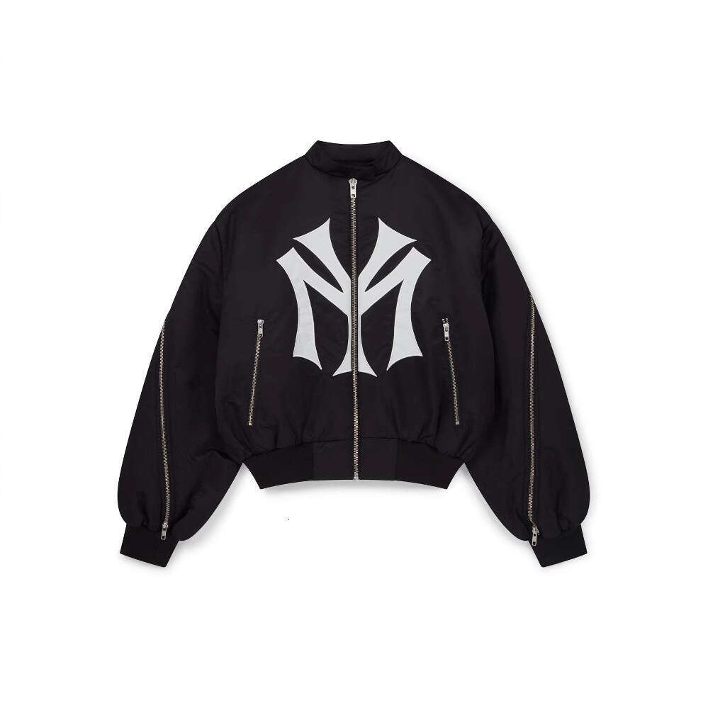 Multi-zipper Design Men's and Women's Loose Letter Embroidery Pattern Fashion Sweatshirt