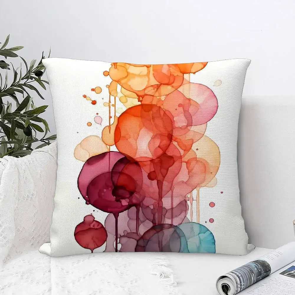 Pillow Case Abstract Watercolor Case Sofa Decorative Home Print Plush Square Throw Covers Cushion Decor Living room bedroom C251028