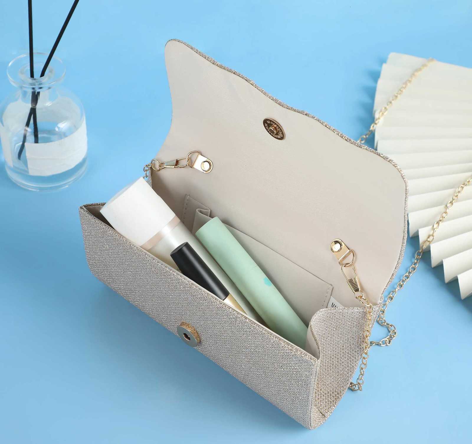 Elegant socialite evening bag pleated flap evening clutch bag banquet and wedding bag dress bag H251027
