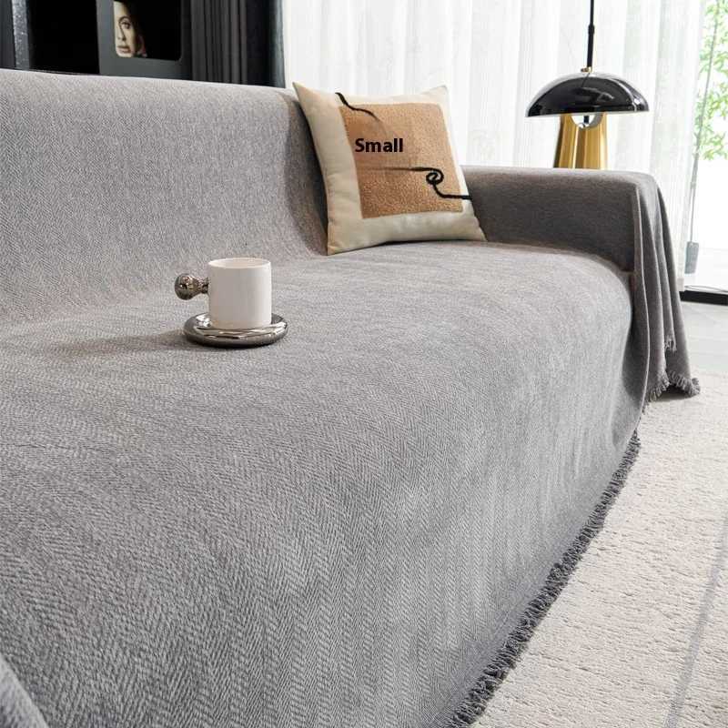 Home Sofa Cover With Tassel Living Room Sofas Blanket Cover Sofa Cover Seat 3 Seater Sofa Blanket Cover Beige C251028