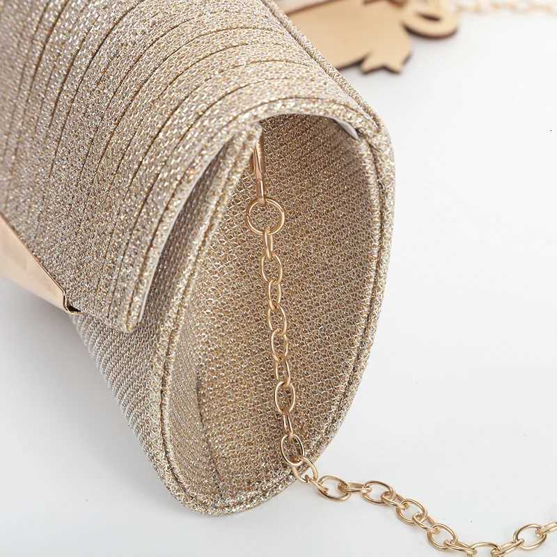 Fashion HighQuality Evening Wedding Clutch Purse with Texture Hardware Trim Strip Print for Dinner Party H251027