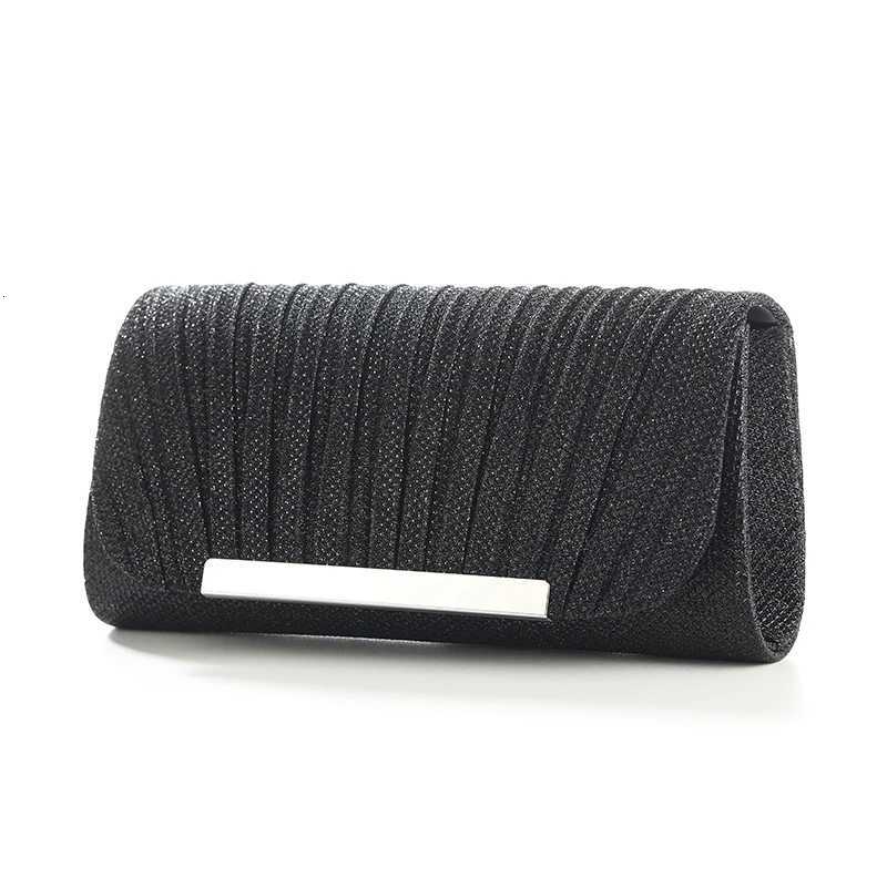 Shiny Metal Patch Decorated Envelope Clutch Bag with Wrinkles Texture for Party Bridal Wedding Evening Handbag H251027