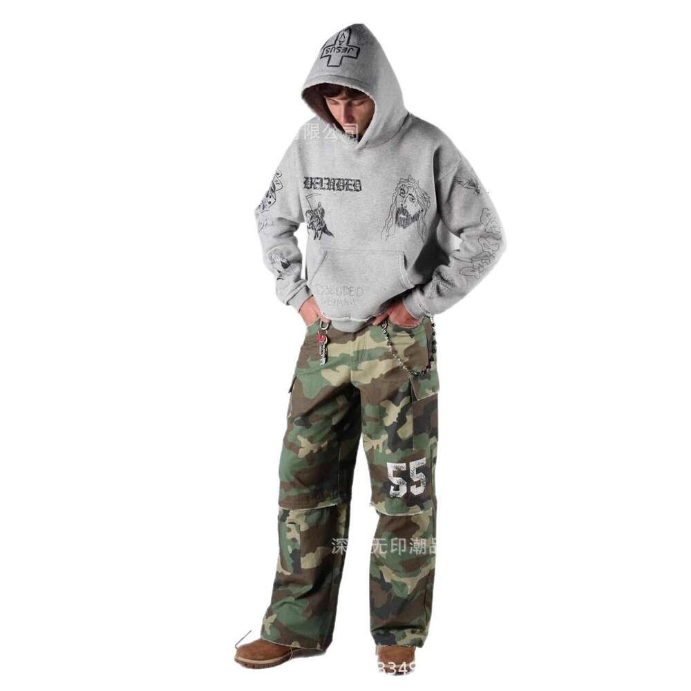 Street Jungle Color 2 Seasons Wearable Unisex Detachable Leg Loose Long Pants